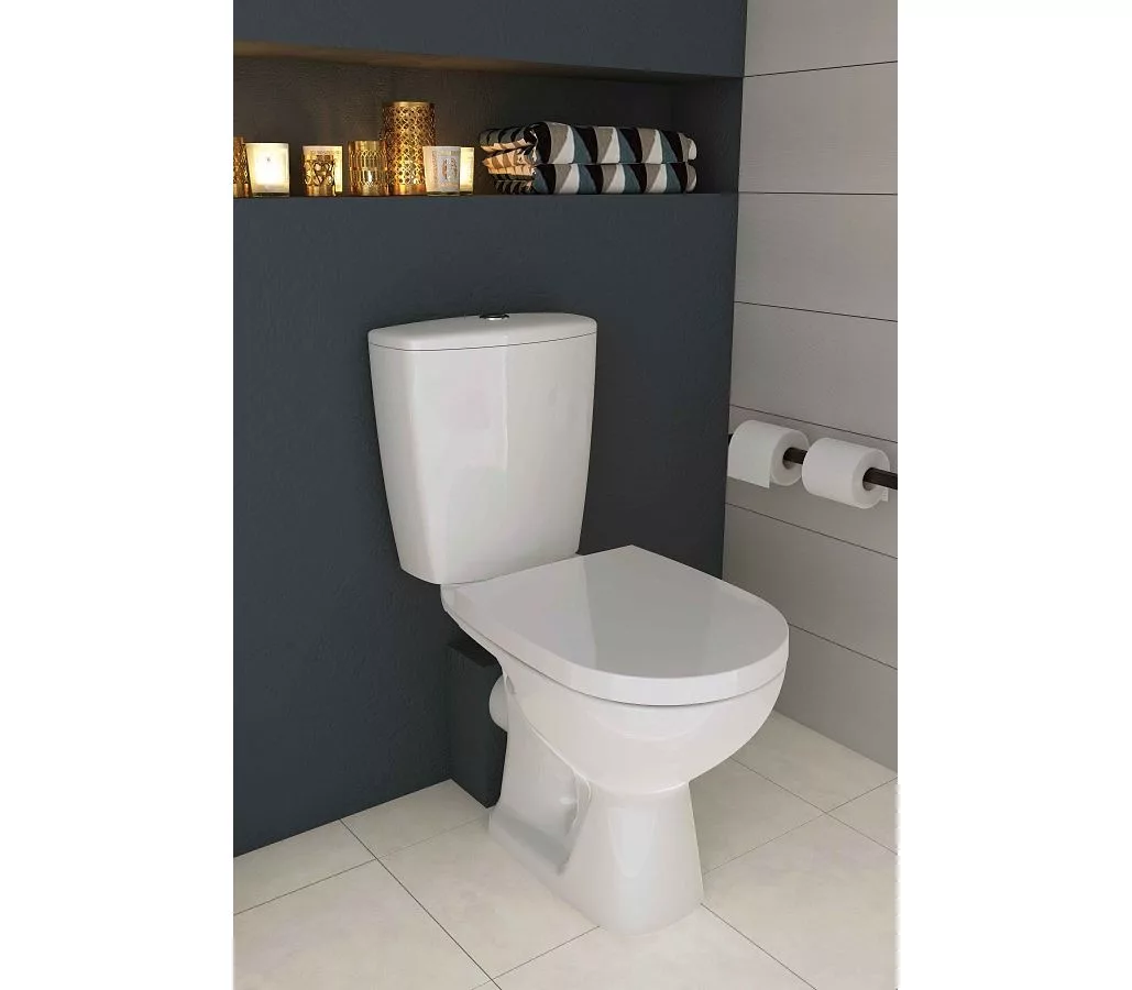 تصویر 2 از توالت فرنگی پایه دار با سیستم فلاش قدرتمند دو حالته